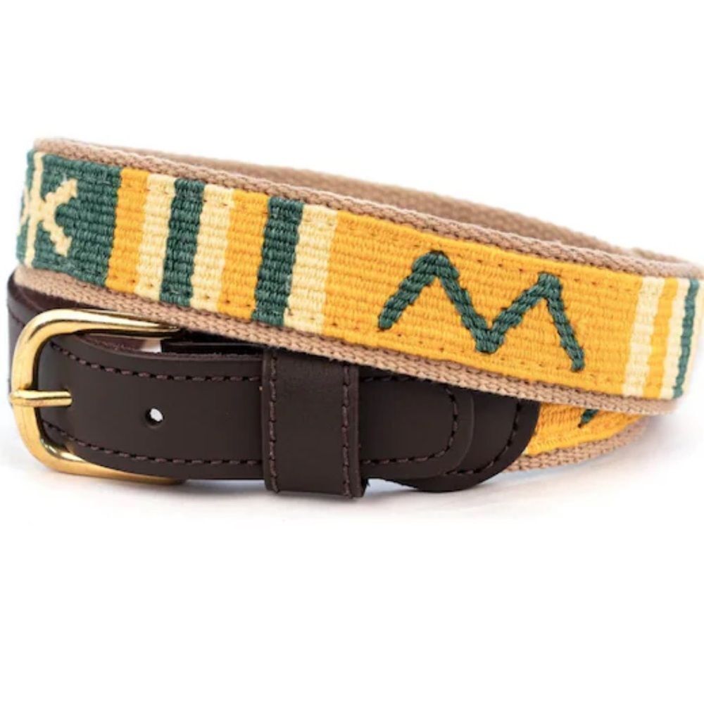 A Tail We Could Wag Sun Valley Handwoven Belt Made In USA With Handwoven Ribbon